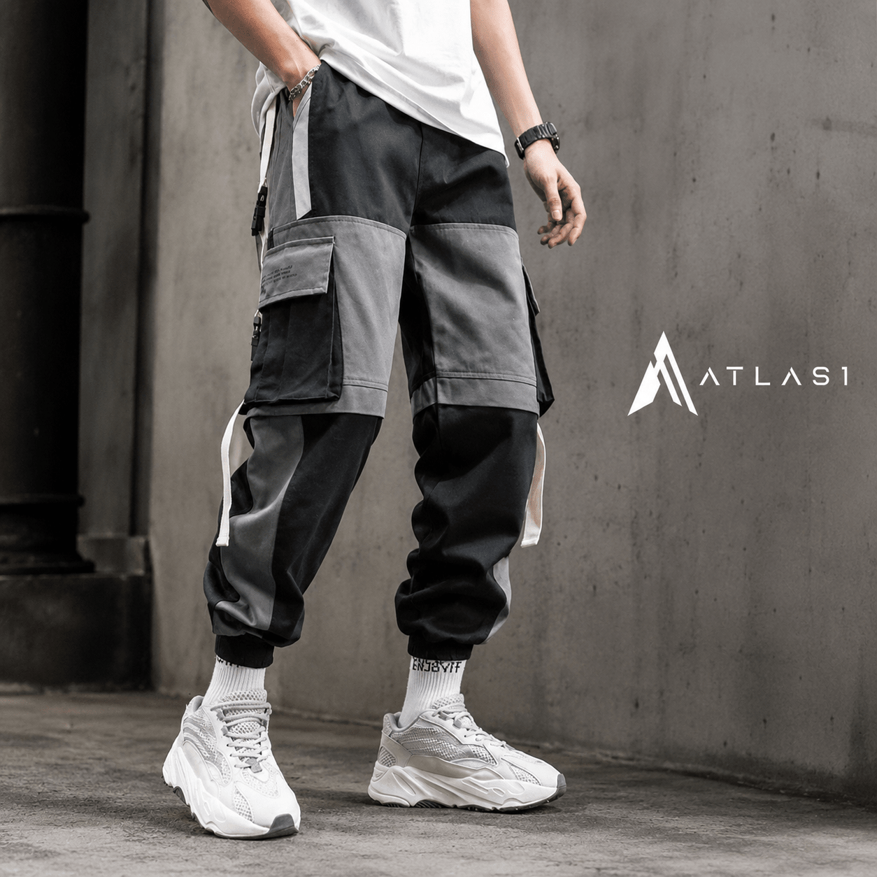 Men's Streetwear Military Tactical Techwear Cargo Pants - ATLAS 1