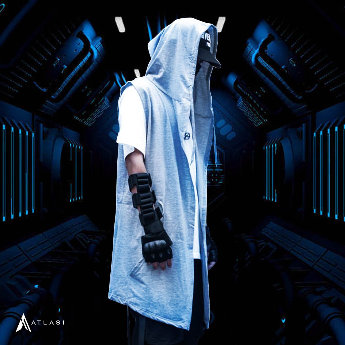 Men's Streetwear Techwear Hooded Sleeveless Vest - ATLAS 1