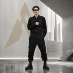 Men's Tactical Pockets Belted Techwear Overall - ATLAS 1