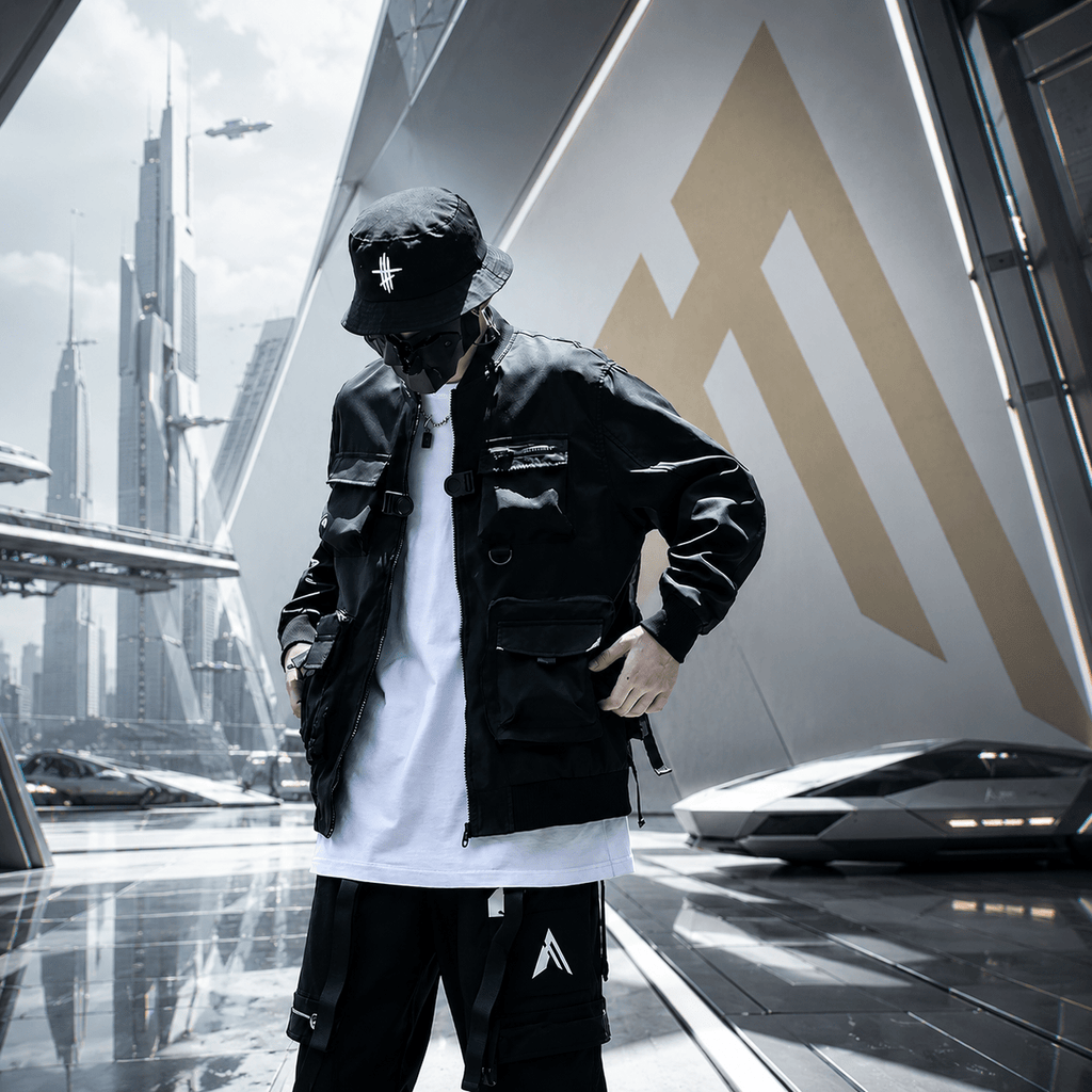 Men's Tactical Pockets Techwear Bomber Jacket - ATLAS 1