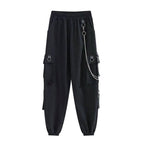 Men's Tactical Straps Techwear Cargo Pants with Chains - ATLAS 1