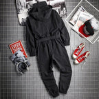Men's Techwear Black Cargo Jumpsuit Multi Pocket Overalls - ATLAS 1