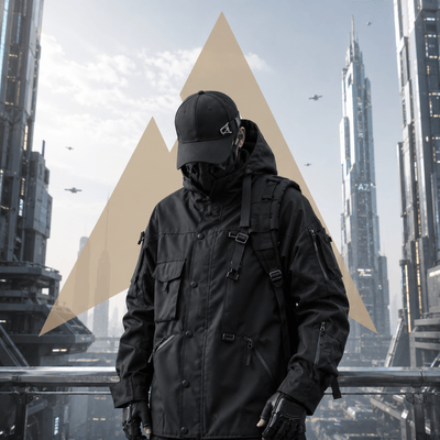 Men's Techwear Bomber Jacket with Utility Pockets