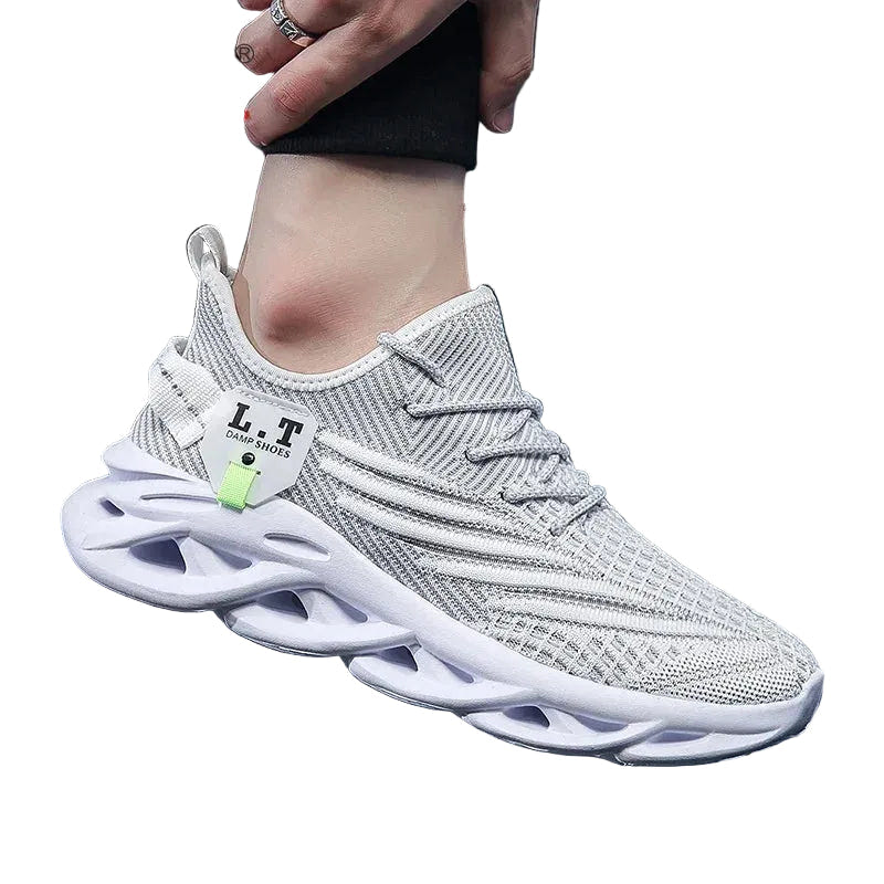 Men's Techwear Breathable Black Running Sneakers - ATLAS 1