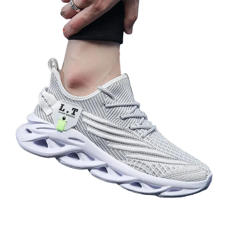 Men's Techwear Breathable Black Running Sneakers - ATLAS 1