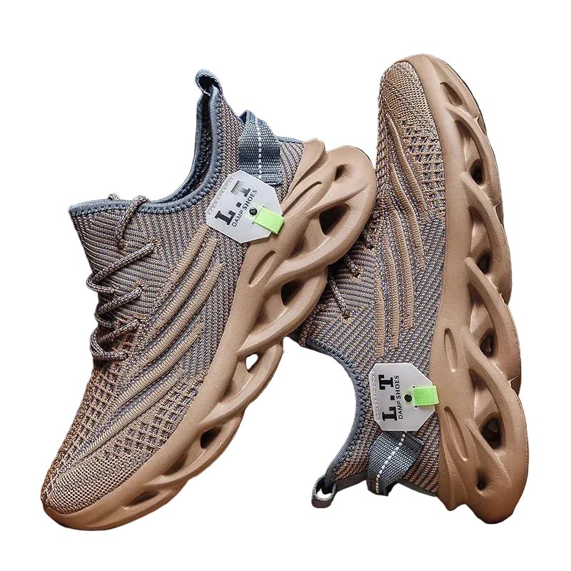 Men's Techwear Breathable Black Running Sneakers - ATLAS 1