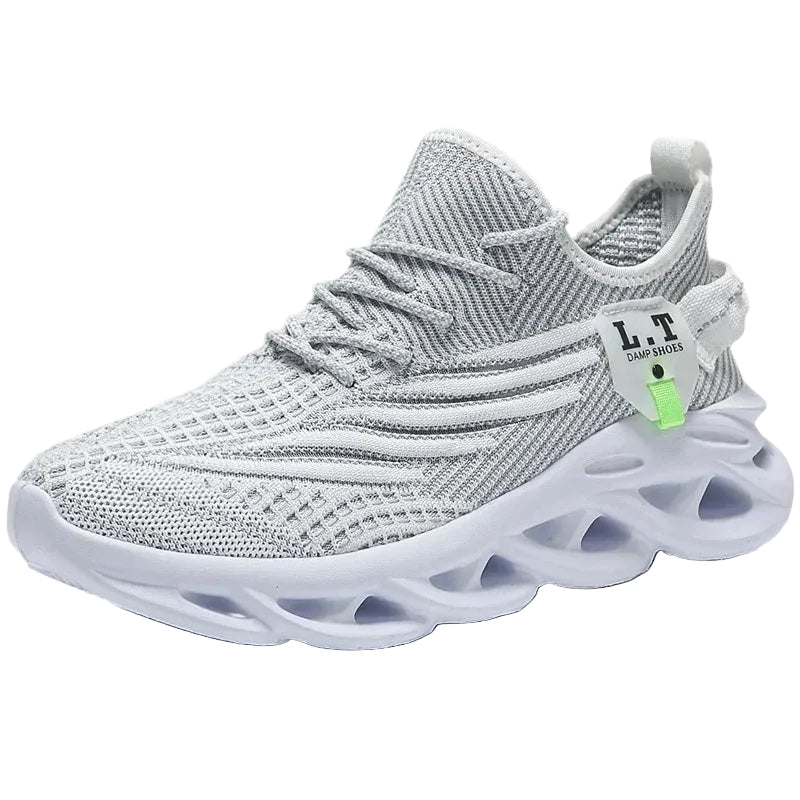 Men's Techwear Breathable Black Running Sneakers - ATLAS 1