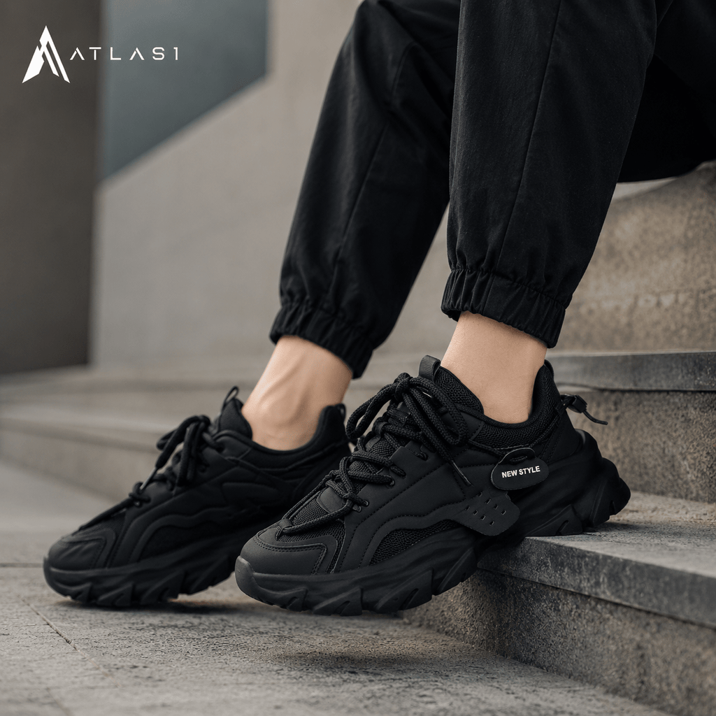 Men's Techwear Breathable Thick Sole Sneakers - ATLAS 1