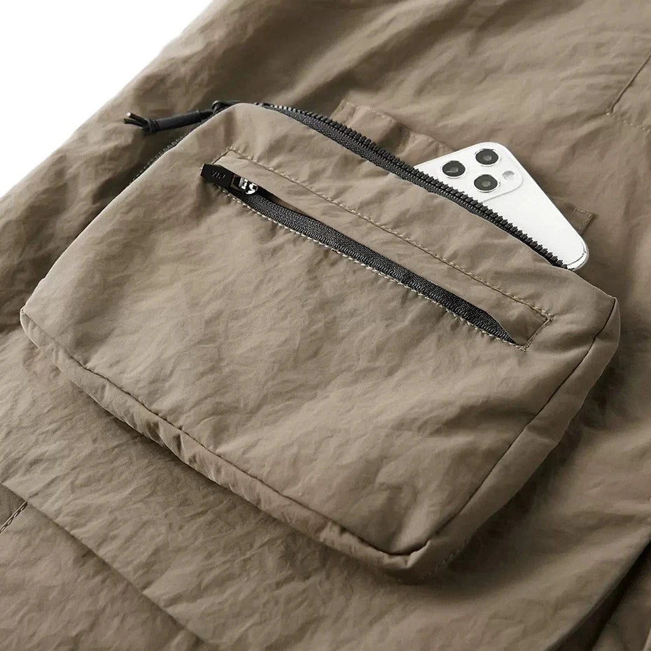 Men's Techwear Cargo Multi Pocket Two Piece Shirt Set - ATLAS 1