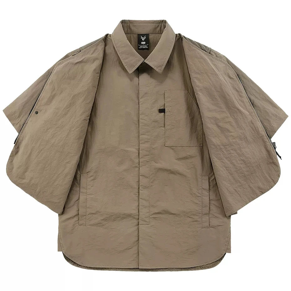 Men's Techwear Cargo Multi Pocket Two Piece Shirt Set - ATLAS 1