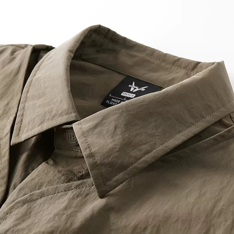 Men's Techwear Cargo Multi Pocket Two Piece Shirt Set - ATLAS 1