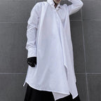 Men's Techwear Dark Irregular Long Strap Cardigan Shirt - ATLAS 1