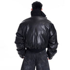 Men's Techwear Double Zipper Padded Faux Leather Jacket - ATLAS 1