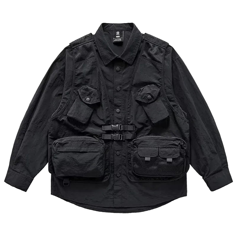Men's Techwear Functional Safari Cotton Casual Shirt - ATLAS 1