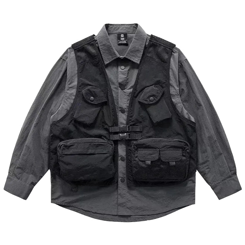 Men's Techwear Functional Safari Cotton Casual Shirt - ATLAS 1