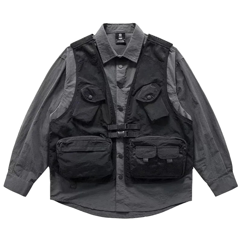 Men's Techwear Functional Safari Cotton Casual Shirt - ATLAS 1
