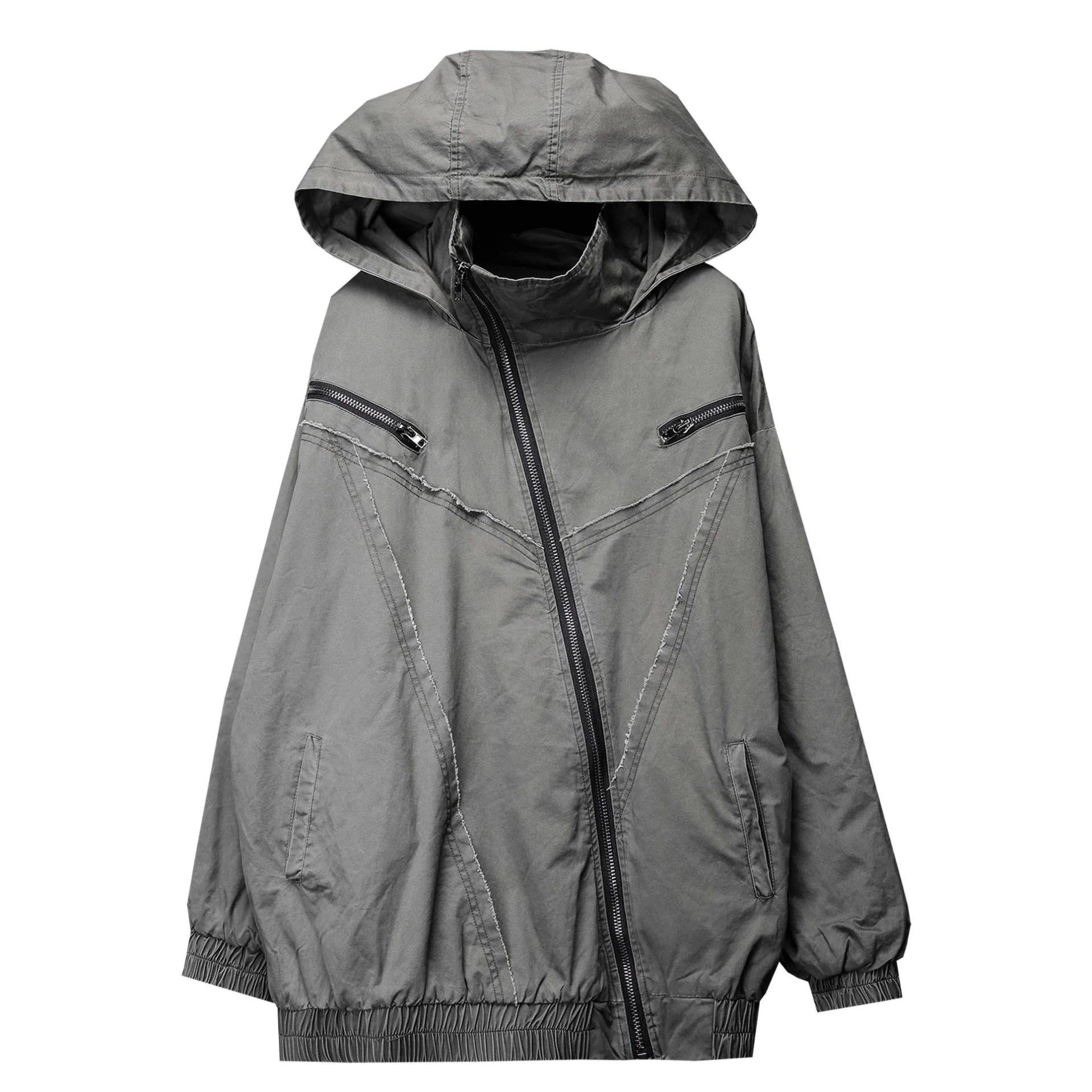 Men's Techwear Grunge Patchwork Hooded Jacket - ATLAS 1