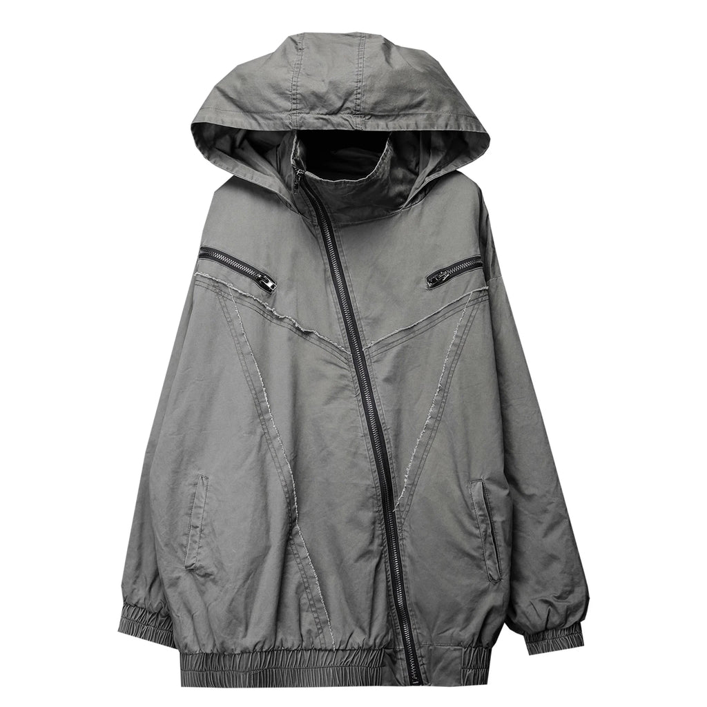 Men's Techwear Grunge Patchwork Hooded Jacket - ATLAS 1