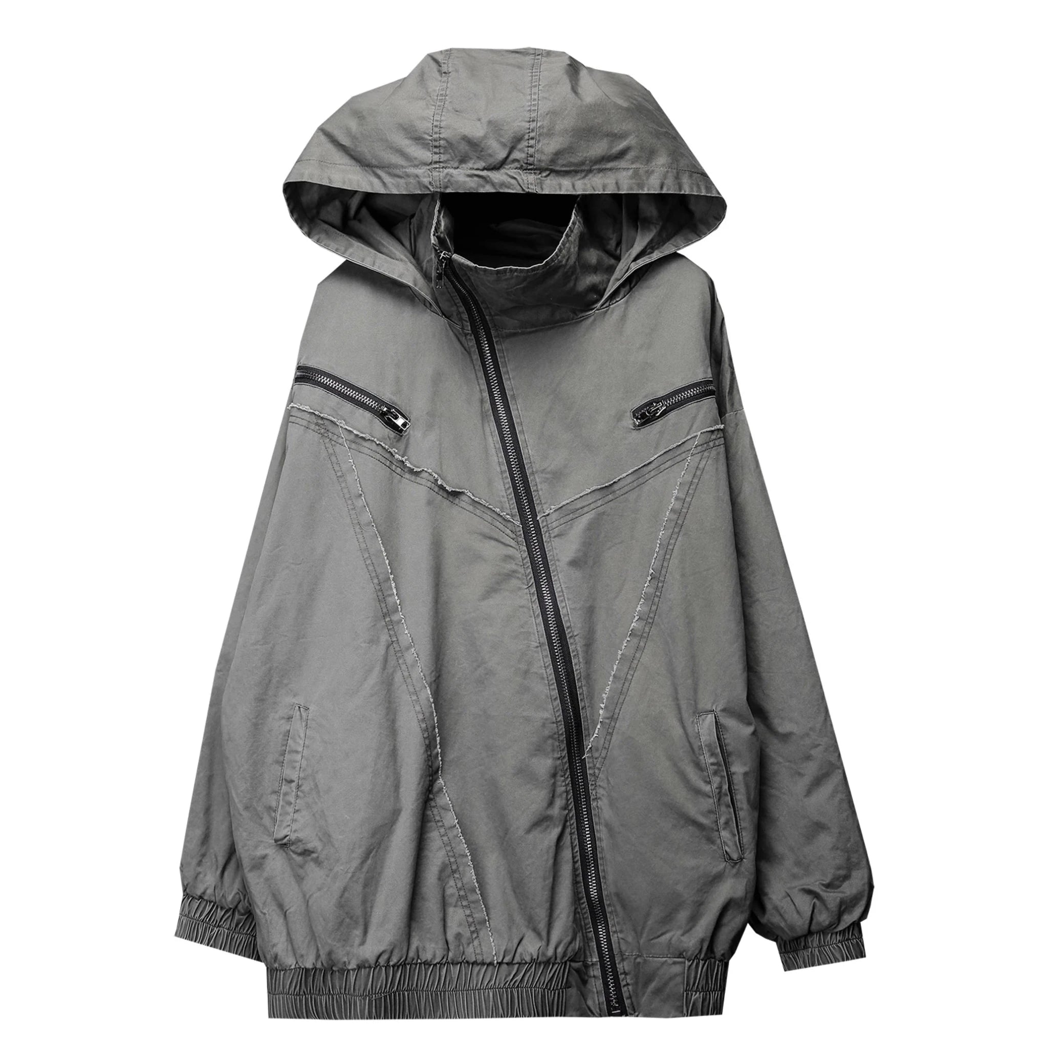 Men's Techwear Grunge Patchwork Hooded Jacket - ATLAS 1