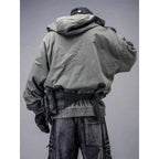 Men's Techwear Grunge Patchwork Hooded Jacket - ATLAS 1
