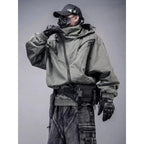 Men's Techwear Grunge Patchwork Hooded Jacket - ATLAS 1
