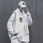 Men's Techwear Harajuku Cotton Printed Hip Hop Hoodie - ATLAS 1
