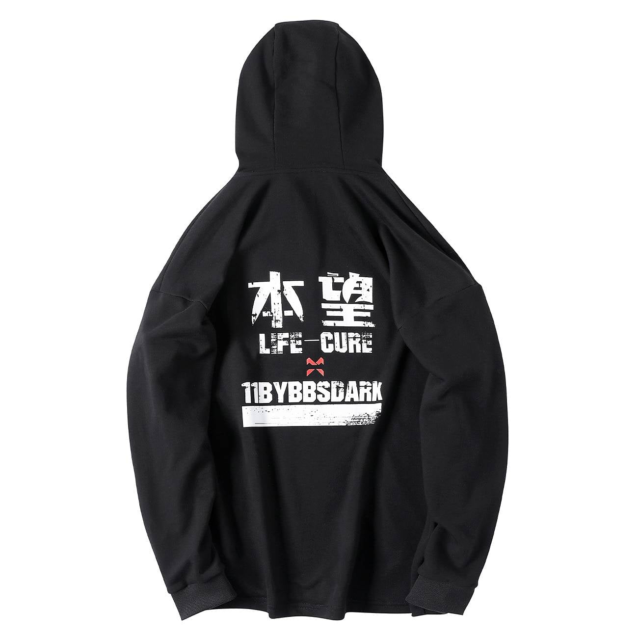 Men's Techwear Harajuku Cotton Printed Hip Hop Hoodie - ATLAS 1