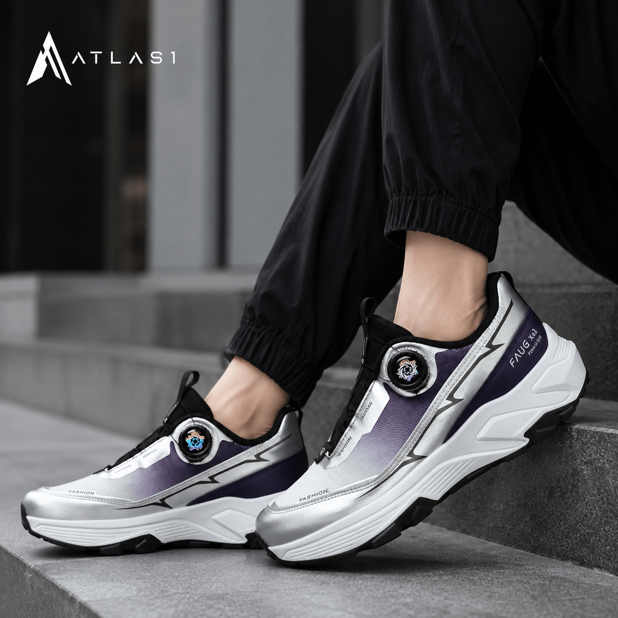 Men's Techwear High Top Running Sneakers - ATLAS 1