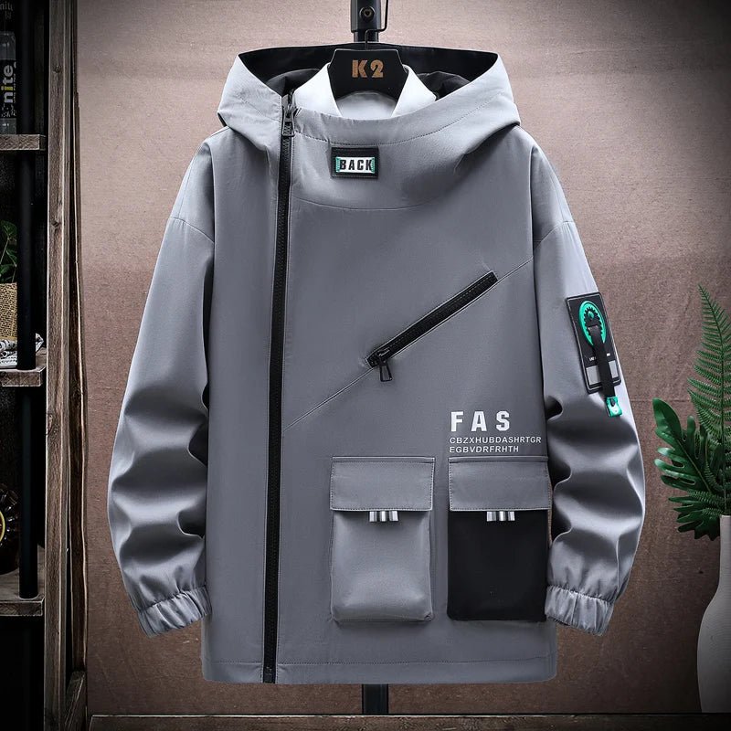 Men’s Techwear Hooded Zipper Jacket - ATLAS 1