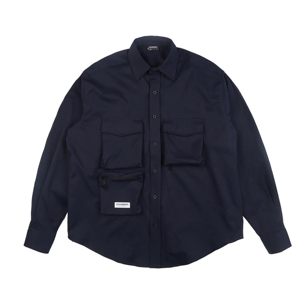 Men's Techwear Japanese Multi Pocket Workwear Shirt - ATLAS 1