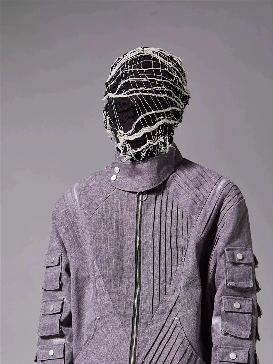 Men's Techwear Knit Cap Punk Mask Streetwear Hat - ATLAS 1