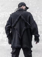 Men's Techwear Knitted Tassel Cardigan Sweater - ATLAS 1