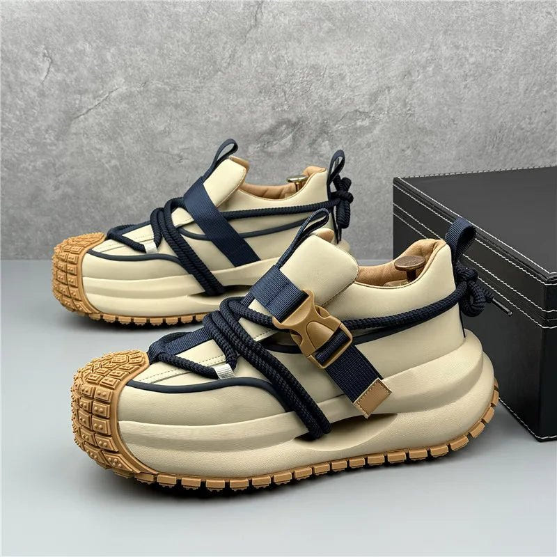 Men's Techwear Luxury Vintage Lace Up Sneakers - ATLAS 1