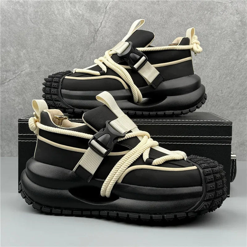 Men's Techwear Luxury Vintage Lace Up Sneakers - ATLAS 1