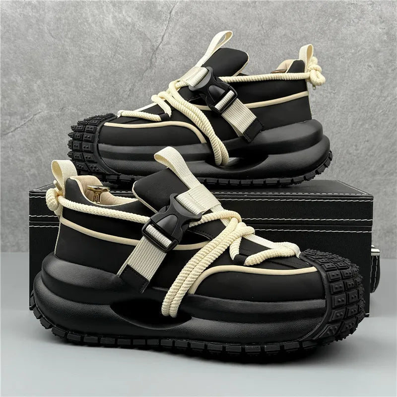 Men's Techwear Luxury Vintage Lace Up Sneakers - ATLAS 1