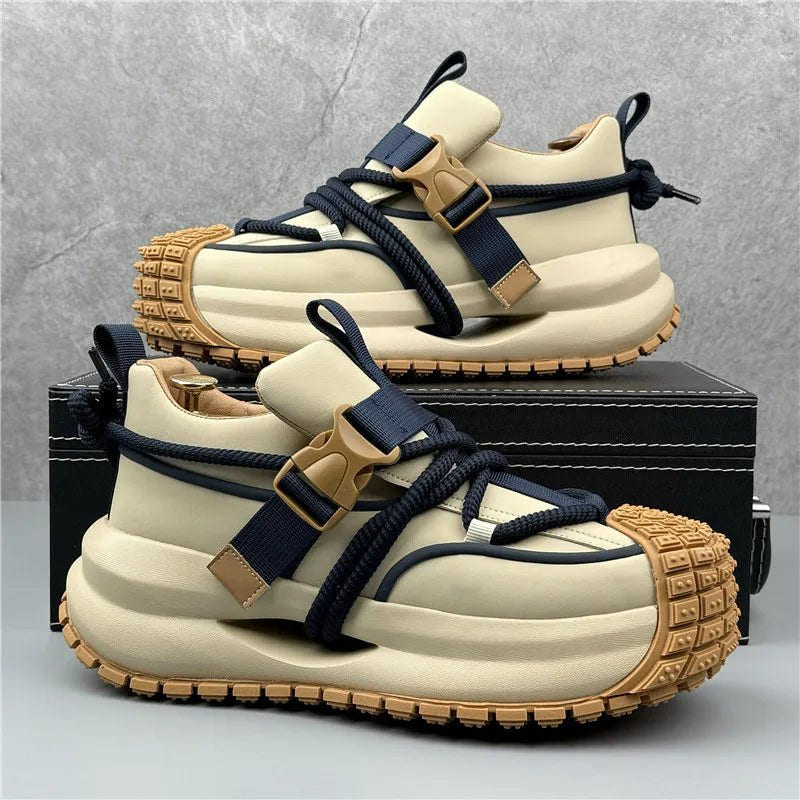 Men's Techwear Luxury Vintage Lace Up Sneakers - ATLAS 1