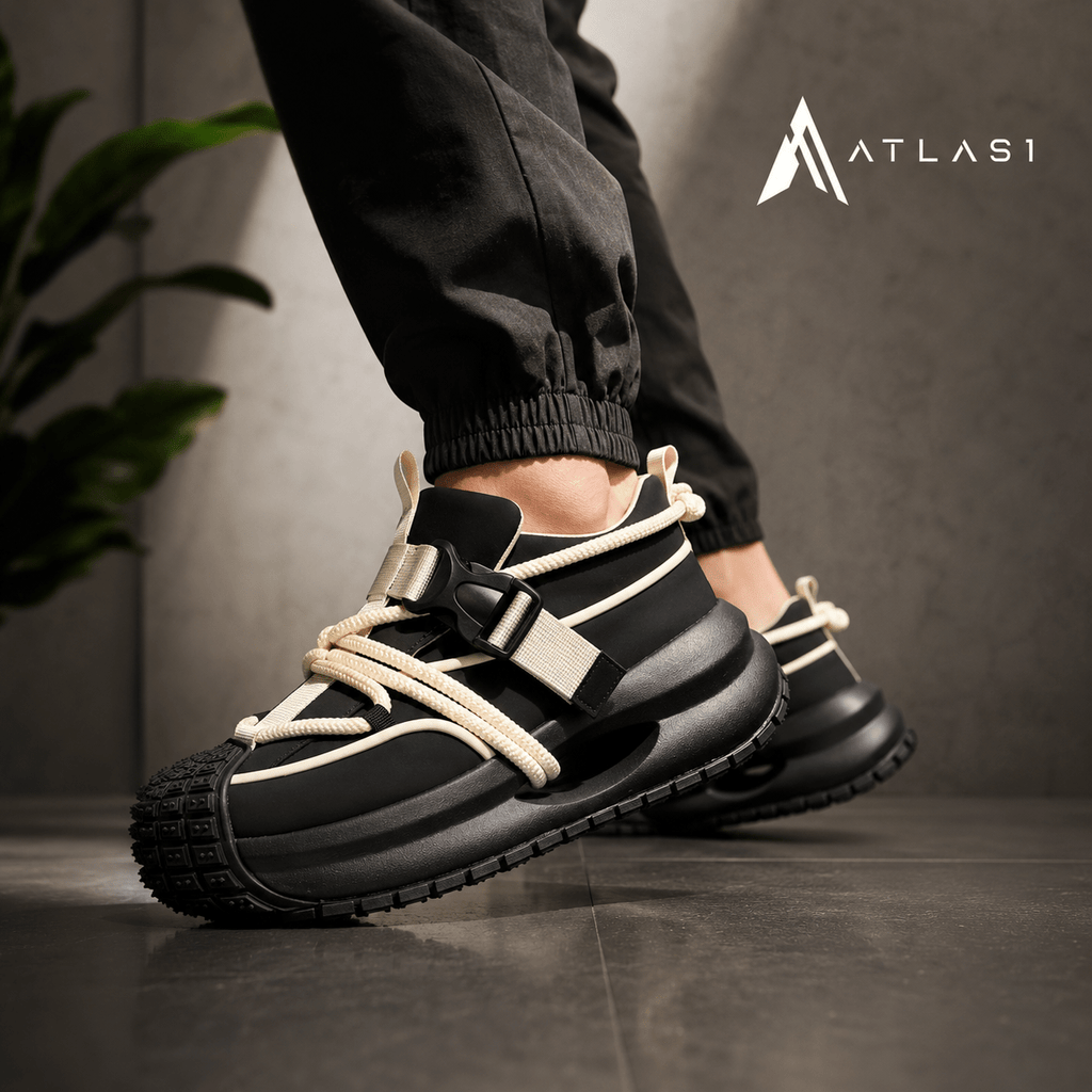 Men's Techwear Luxury Vintage Lace Up Sneakers - ATLAS 1