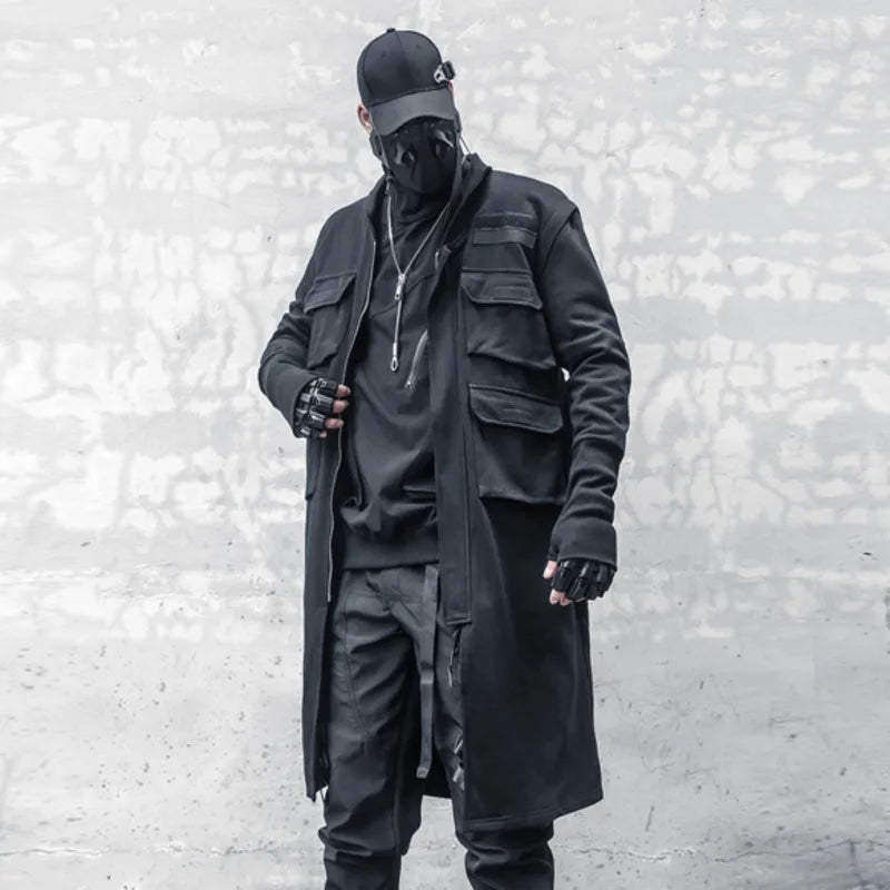 Men's Techwear Multi - Pocket Heavy Cloak Jacket - ATLAS 1