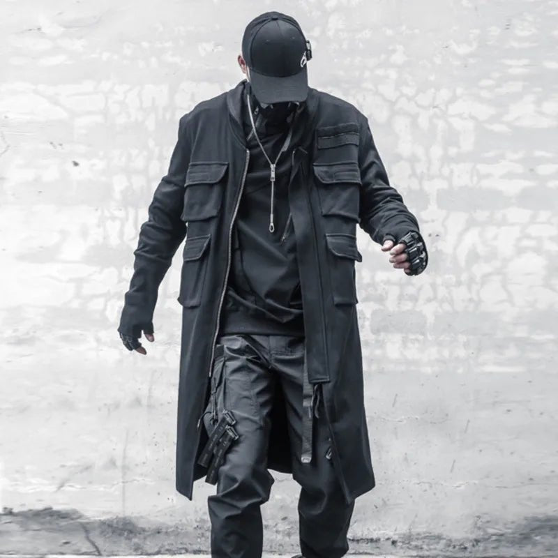 Men's Techwear Multi - Pocket Heavy Cloak Jacket - ATLAS 1