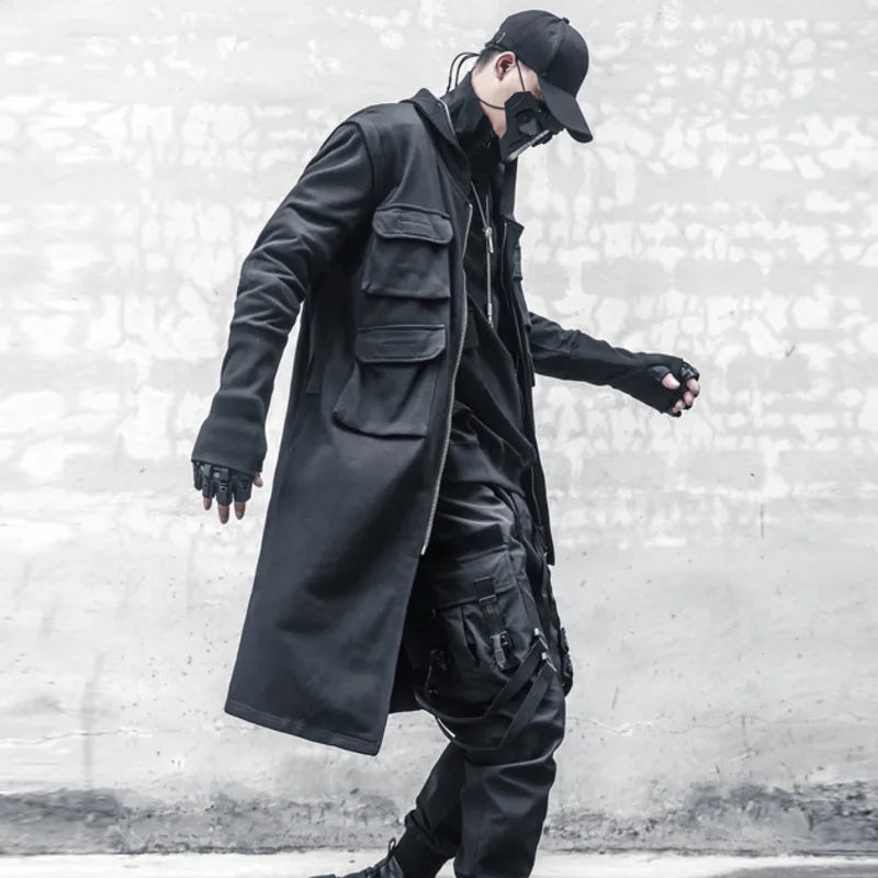 Men's Techwear Multi - Pocket Heavy Cloak Jacket - ATLAS 1