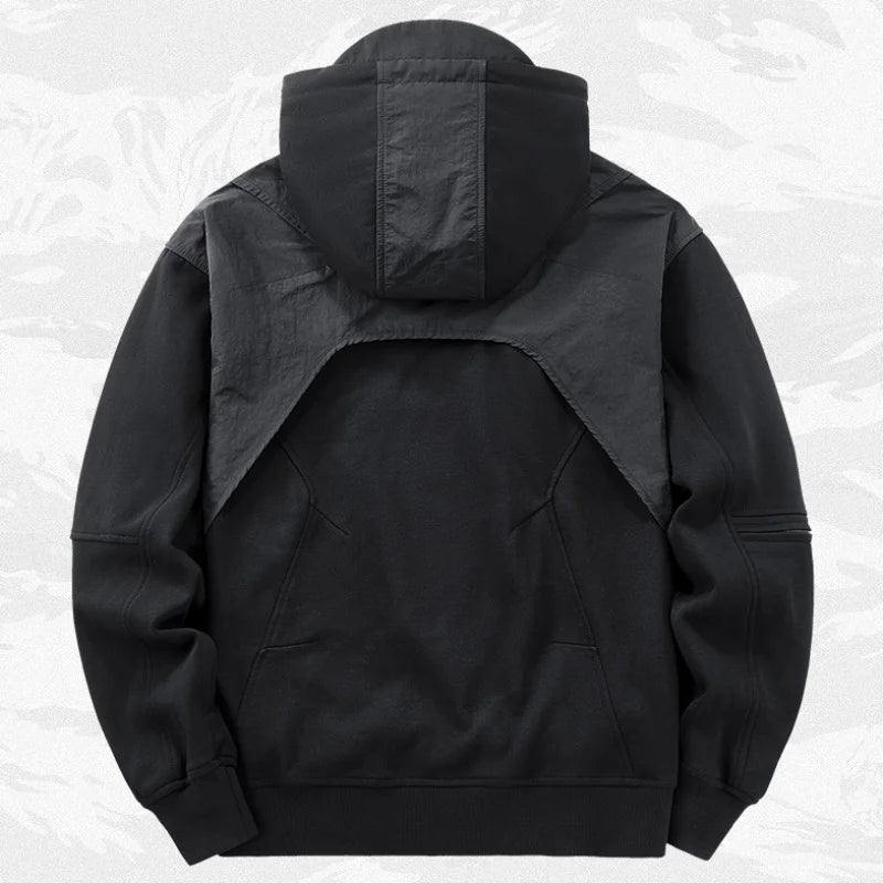 Men's Techwear Multi Pocket Patchwork Hoodie - ATLAS 1