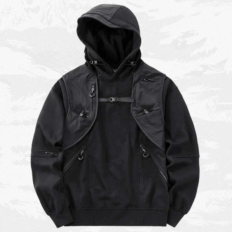 Men's Techwear Multi Pocket Patchwork Hoodie - ATLAS 1