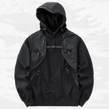 Men's Techwear Multi Pocket Patchwork Hoodie - ATLAS 1