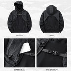 Men's Techwear Multi Pocket Patchwork Hoodie - ATLAS 1