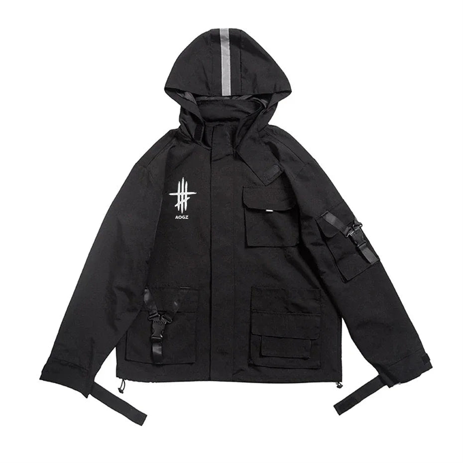 Men's Techwear Multi - Pocket Windbreaker Jacket - ATLAS 1