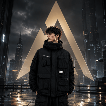 Herren Techwear Multi-Pocket Winterjacke