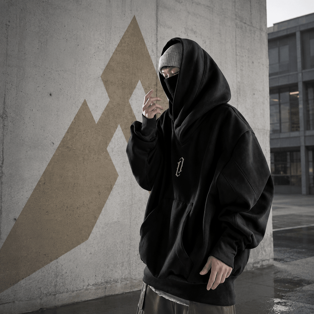 Men's Techwear Ninja Turtleneck Streetwear Hoodie - ATLAS 1