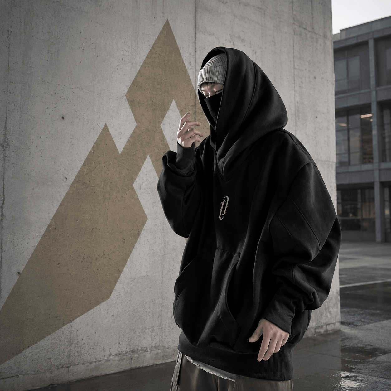 Men's Techwear Ninja Turtleneck Streetwear Hoodie - ATLAS 1