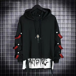 Men’s Techwear Patchwork Street Hoodie - ATLAS 1