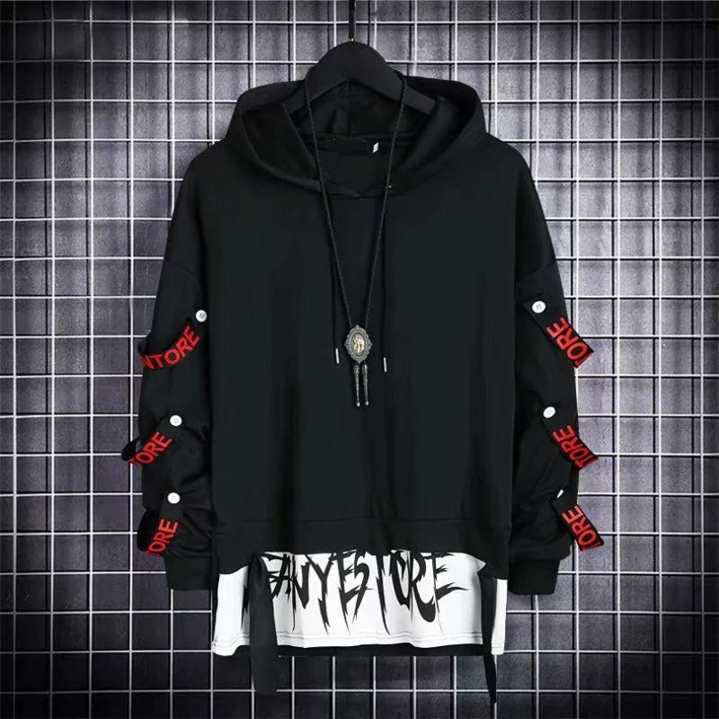 Men’s Techwear Patchwork Street Hoodie - ATLAS 1